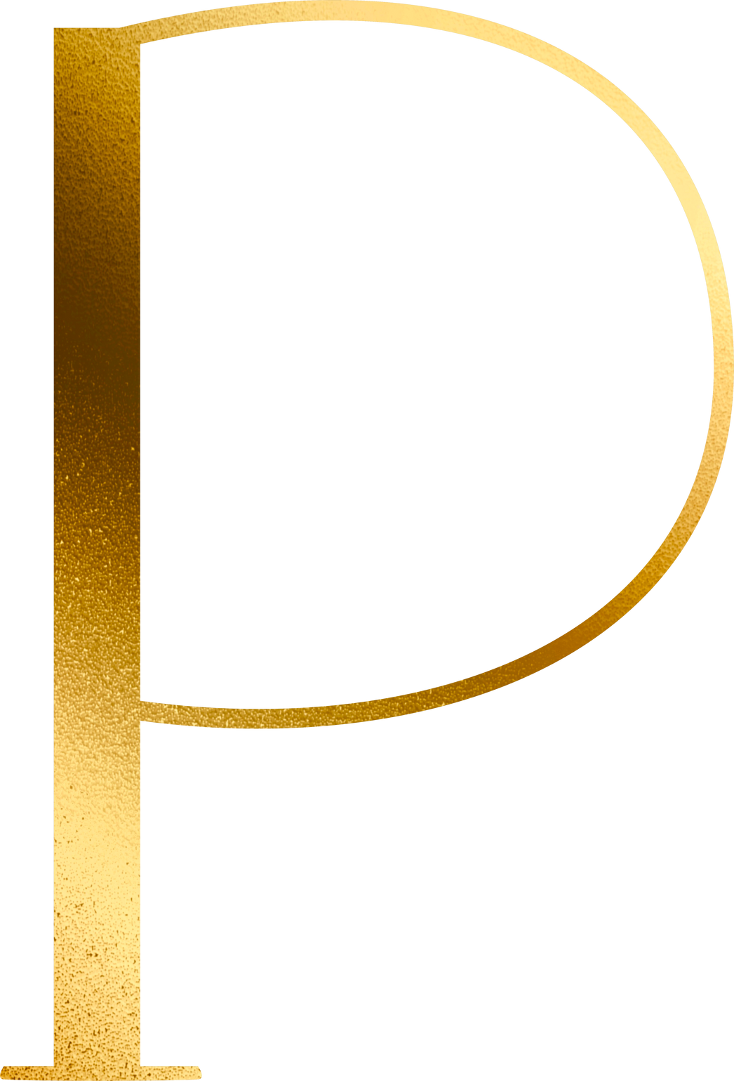 Gold Alphabet p